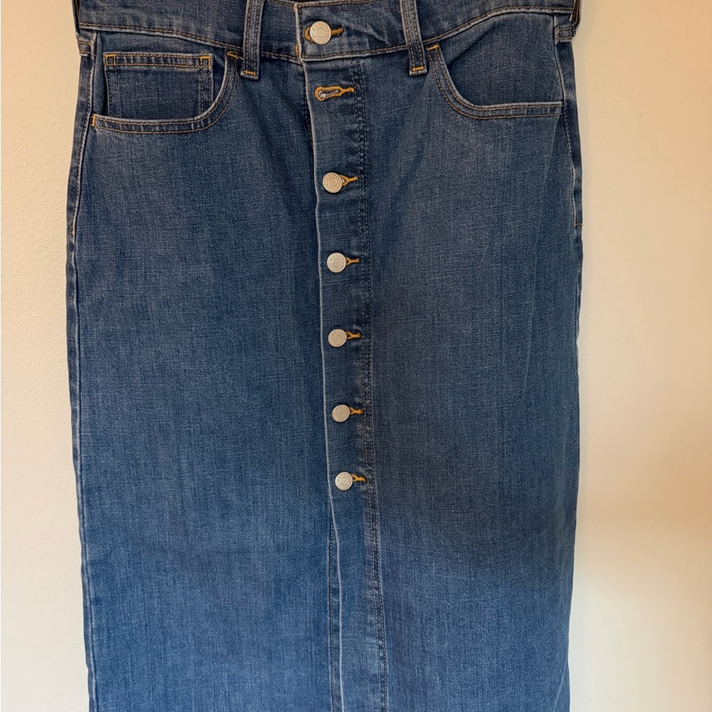 Banana Republic Blue Denim Midi Skirt